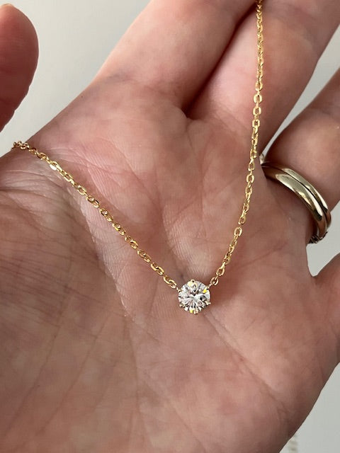 Single Diamond Earring turned into a Pendant