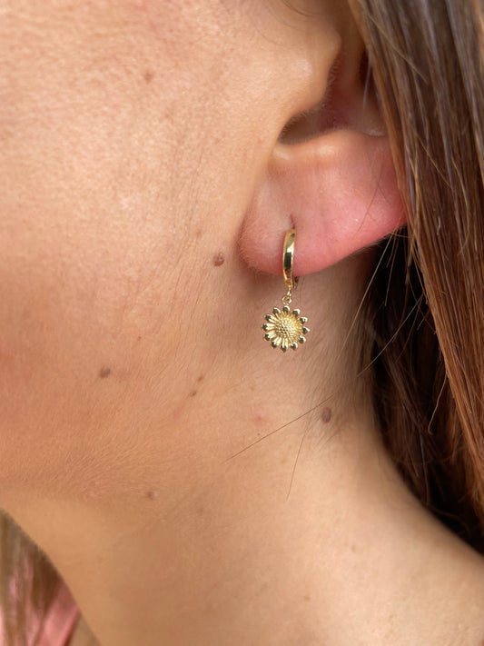 Sunflower Drop Earrings