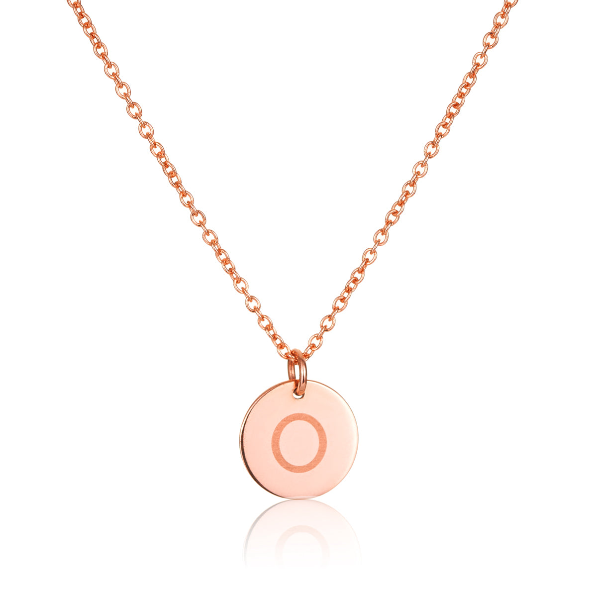 9ct Gold Round Disc Initial Pendant