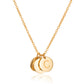 9ct Gold Round Disc Initial Pendant